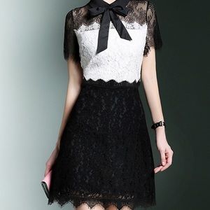 Black lace dress
